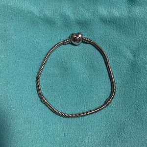 Pandora Moments Heart Clasp Snake Chain Bracelet